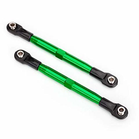 Traxxas 6742G Toe links (TUBES green-anodized 7075-T6 aluminum stronger than titanium) (87mm) (2) rod ends (4) aluminum wrench (1) - Excel RC