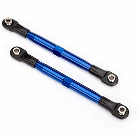 Traxxas 6742X Toe links (TUBES blue-anodized 7075-T6 aluminum stronger than titanium) (87mm) (2) rod ends (4) aluminum wrench (1) - Excel RC