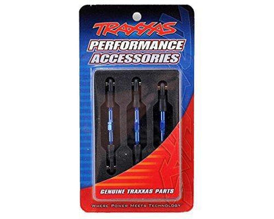 Traxxas 6939X Suspension link rear aluminum (blue-anodized) (3) (top and bottom) aluminum pivot ball -Discontinued - Excel RC