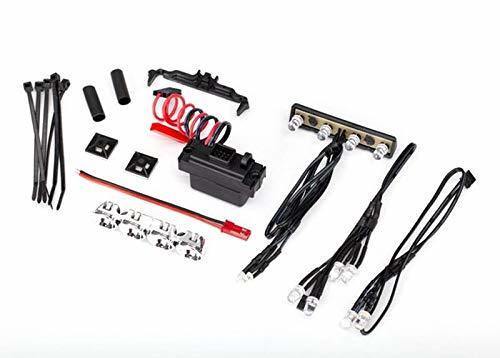 Traxxas 7285X LED light kit 116th Summit (power supply chrome light bar roof light harness (4 clear 2 red) chassis harness (4 clear 2 red) wire ties mounts) -Discontinued - Excel RC