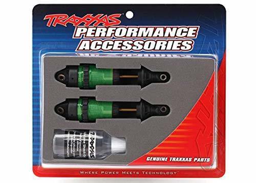 Traxxas 7461G Shocks GTR long green-anodized PTFE-coated bodies with TiN shafts (fully assembled without springs) (2) - Excel RC