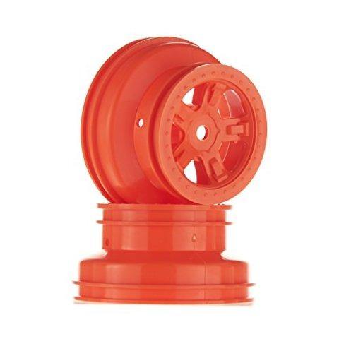 Traxxas 7673A Wheels SCT orange beadlock style dual profile (1.8' inner 1.4' outer) (2) - Excel RC