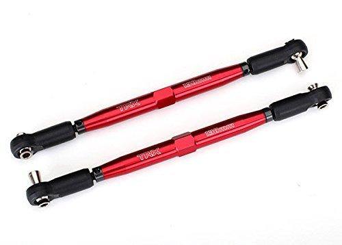 Traxxas 7748R Toe links X-Maxx® (TUBES red-anodized 7075-T6 aluminum stronger than titanium) (157mm) (2) rod ends assembled with steel hollow balls (4) aluminum wrench 10mm (1) - Excel RC