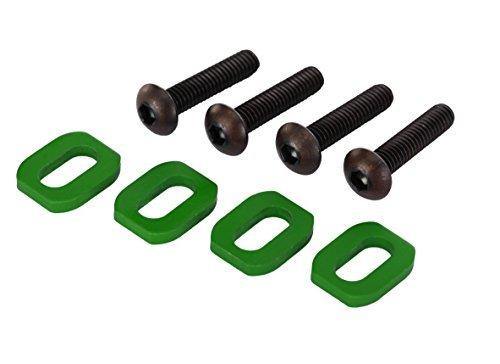 Traxxas 7759G Washers motor mount aluminum (green-anodized) (4) 4x18mm BCS (4) - Excel RC