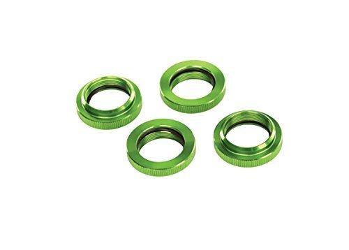 Traxxas 7767G Spring retainer (adjuster) green-anodized aluminum GTX shocks (4) (assembled with o-ring) - Excel RC