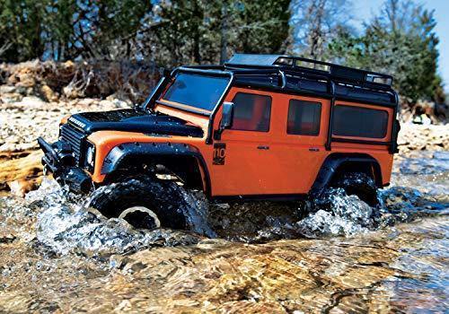Traxxas 8011A Body Land Rover® Defender® adventure orange (complete with ExoCage inner fenders fuel canisters and jack) - Excel RC