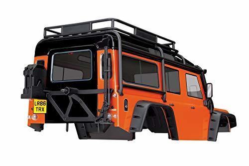 Traxxas 8011A Body Land Rover® Defender® adventure orange (complete with ExoCage inner fenders fuel canisters and jack) - Excel RC