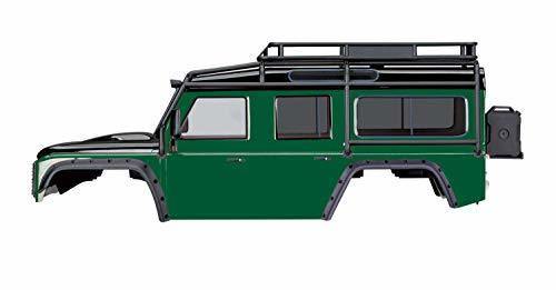 Traxxas 8011G Body Land Rover® Defender® green (complete with ExoCage inner fenders fuel canisters and jack) -Discontinued - Excel RC