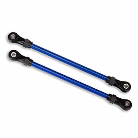Traxxas 8143X Suspension links front lower blue (2) (5x104mm powder coated steel) (assembled with hollow balls) (for use with 