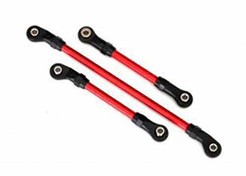 Traxxas 8146R Steering link 5x117mm (1) draglink 5x60mm (1) panhard link 5x63mm (red powder coated steel) (assembled with hollow balls) (for use with #8140R TRX-4® Long Arm Lift Kit) - Excel RC