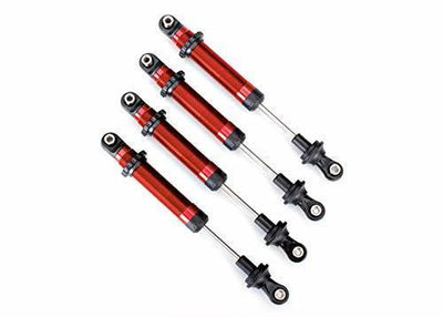 Traxxas 8160R Shocks GTS aluminum (red-anodized) (assembled without springs) (4) (for use with #8140R TRX-4® Long Arm Lift Kit) - Excel RC