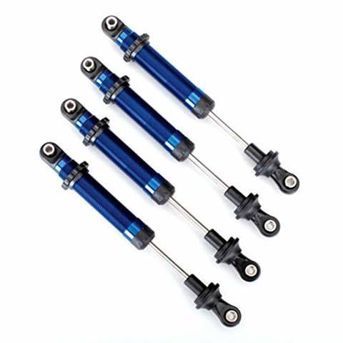 Traxxas 8160X Shocks GTS aluminum (blue-anodized) (assembled without springs) (4) (for use with #8140X TRX-4® Long Arm Lift Kit) - Excel RC