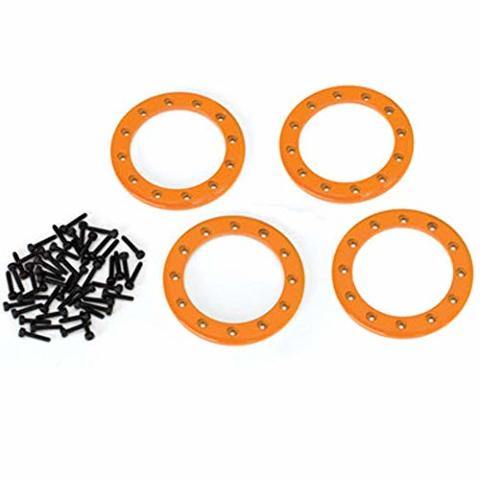 Traxxas 8169A Beadlock rings orange (1.9') (aluminum) (4) 2x10 CS (48) - Excel RC