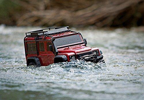 Traxxas 82056-4-RED TRX-4 Scale and Trail Crawler with Land Rover Defender Body  4WD Electric Trail Truck with TQi Traxxas Link Ebled 2.4GHz Radio System - Excel RC