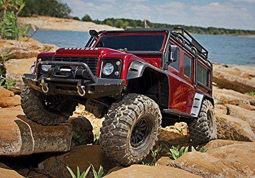 Traxxas 82056-4-RED TRX-4 Scale and Trail Crawler with Land Rover Defender Body  4WD Electric Trail Truck with TQi Traxxas Link Ebled 2.4GHz Radio System - Excel RC
