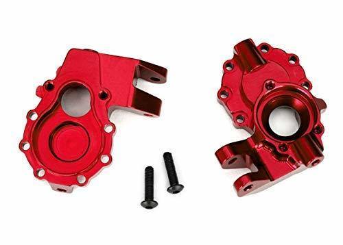 Traxxas 8252R Portal housings inner (front) 6061-T6 aluminum (red-anodized) (2) 3x12 BCS (2) - Excel RC