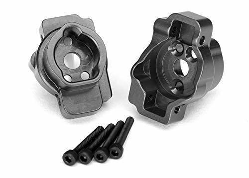 Traxxas 8256A Portal drive axle mount rear 6061-T6 aluminum (charcoal gray-anodized) (left and right) 2.5x16 CS (4) - Excel RC