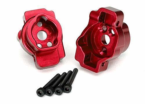 Traxxas 8256R Portal drive axle mount rear 6061-T6 aluminum (red-anodized) (left and right) 2.5x16 CS (4) - Excel RC
