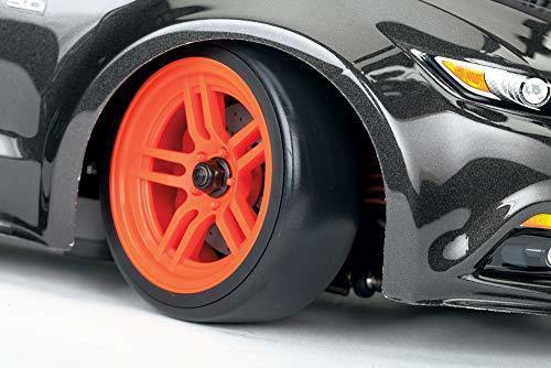 Traxxas 8376A Tires and wheels assembled glued (split-spoke orange wheels 1.9' Drift tires) (front) - Excel RC