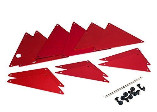 Traxxas 8434R Tube chassis inner panels aluminum (red-anodized) (front (2) wheel well (4) middle (4) rear (2)) - Excel RC