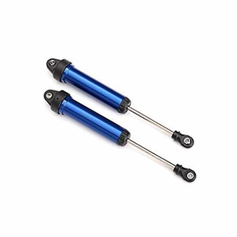 Traxxas 8451X Shocks GTR 134mm aluminum (blue-anodized) (fully assembled wo springs) (front no threads) (2) - Excel RC