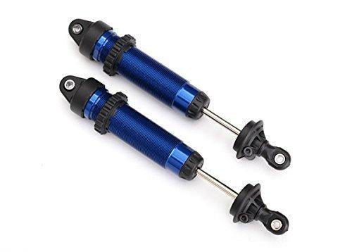 Traxxas 8460X Shocks GTR 139mm aluminum (blue-anodized) (fully assembled wo springs) (rear threaded) (2) - Excel RC