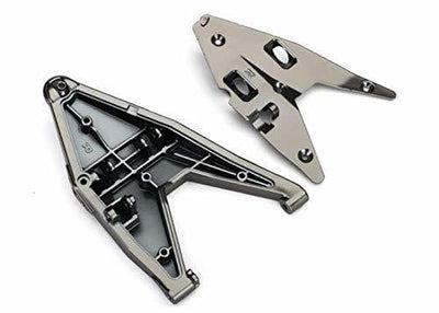 Traxxas 8532X Suspension arm lower right arm insert (satin black chrome-plated) (assembled with hollow ball) - Excel RC