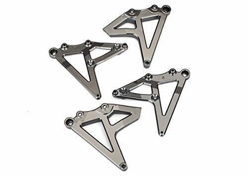 Traxxas 8538X Shock mounts rear (left & right) (satin black chrome-plated) - Excel RC