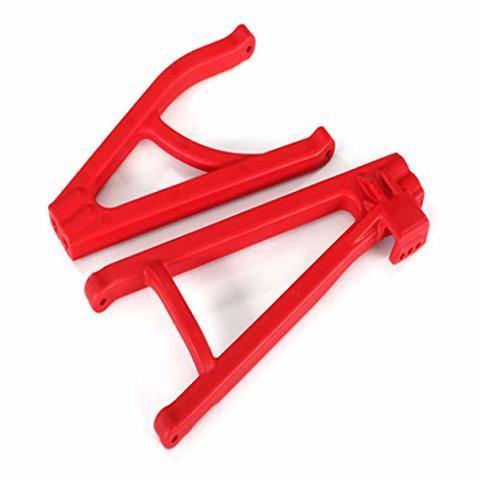 Traxxas 8634R Suspension arms red rear (left) heavy duty adjustable wheelbase (upper (1) lower (1)) - Excel RC