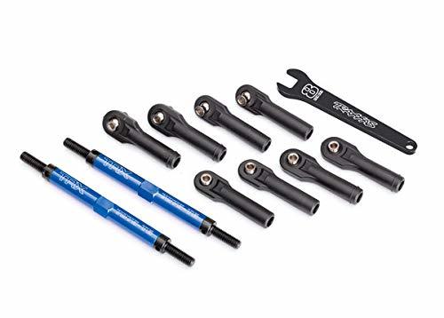 Traxxas 8638X Toe links E-Revo  VXL (TUBES blue-anodized 7075-T6 aluminum stronger than titanium) (144mm) (2) rod ends assembled with steel hollow balls (8) aluminum wrench 10mm (1)