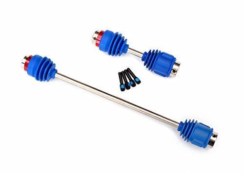 Traxxas 8655R Driveshafts center E-Revo (steel constant-velocity) front (1) rear (1) (assembled with inner and outer dust boots for E-Revo)