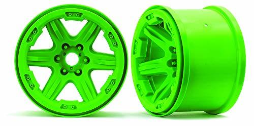 Traxxas 8671G Wheels 3.8' (green) (2) (17mm splined)