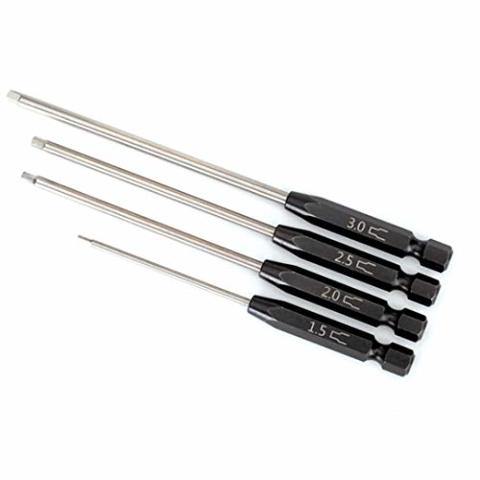Traxxas 8715X Speed Bit Set hex driver 4-piece straight (1.5mm 2.0mm 2.5mm 3.0mm) 14' drive - Excel RC