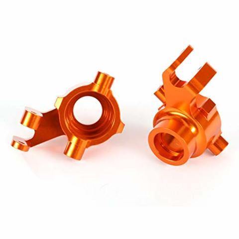 Traxxas 8937A Steering blocks 6061-T6 aluminum (orange-anodized) left & right - Excel RC