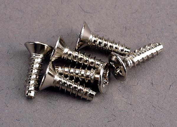 Traxxas 3176 Screws 3x10mm countersunk self-tapping (6) - Excel RC