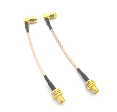 10CM SMA Male to 90 Degree RP-SMA Female Cable - Excel RC