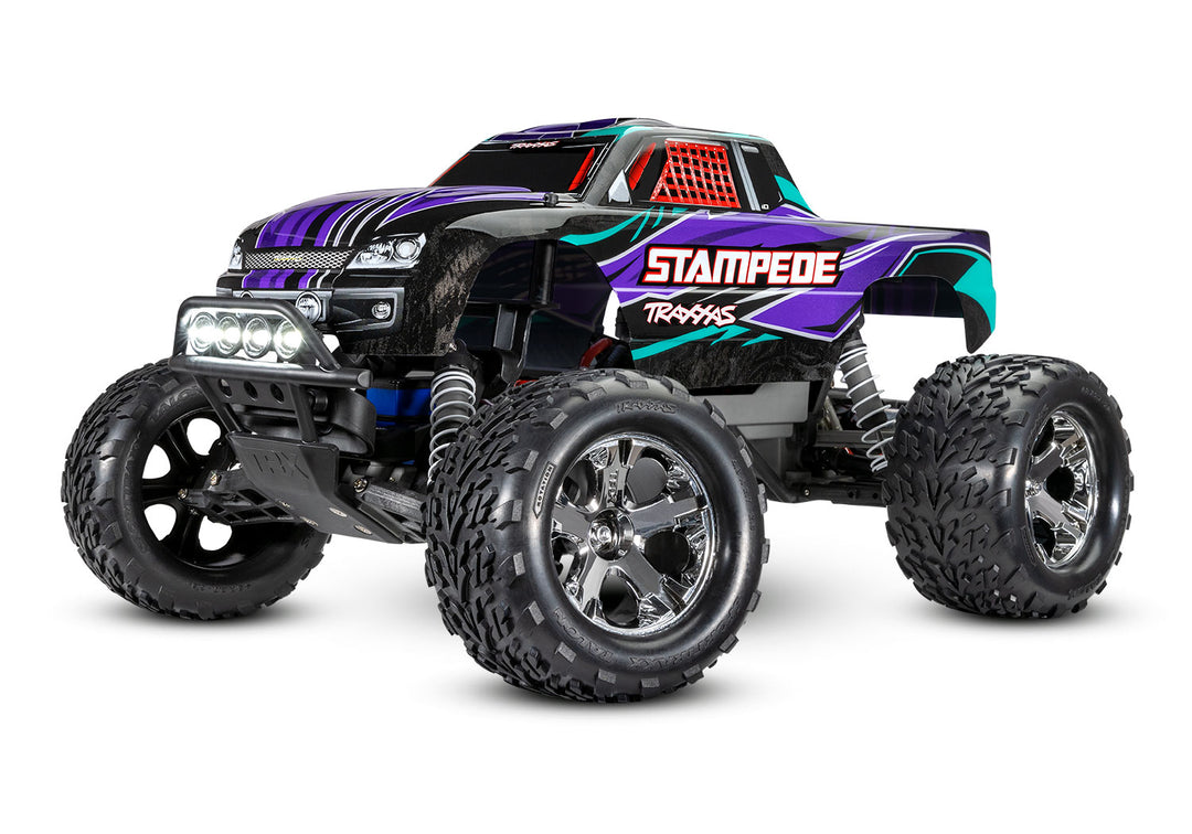 Traxxas Stampede 1/10 Scale Monster Truck 2WD with XL-5 ESC Led Lights Battery and Charger 36054-61