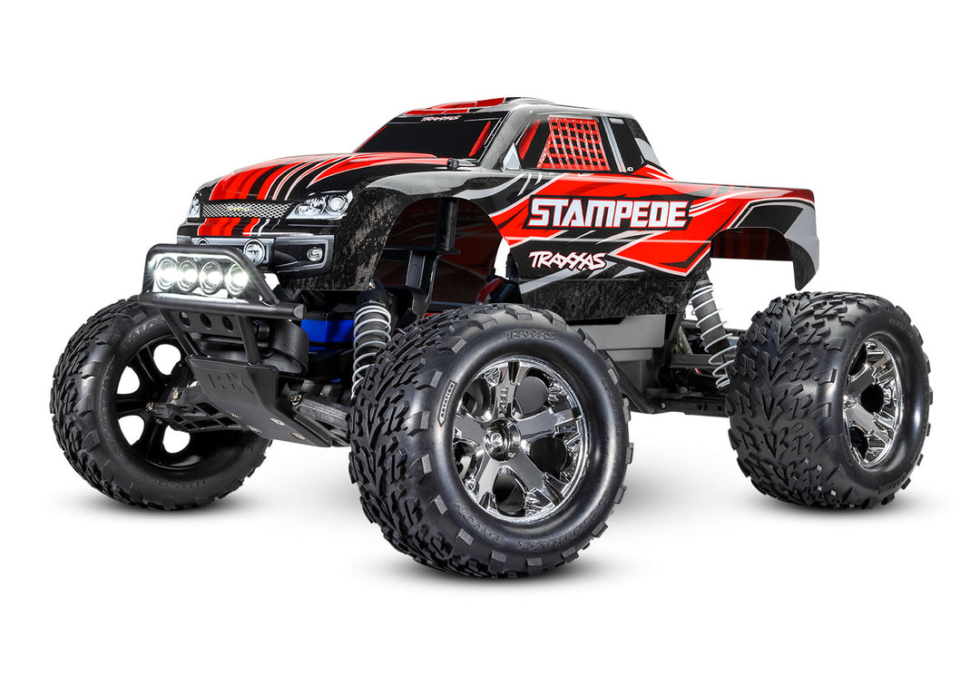 Traxxas Stampede 1/10 Scale Monster Truck 2WD with XL-5 ESC Led Lights Battery and Charger 36054-61