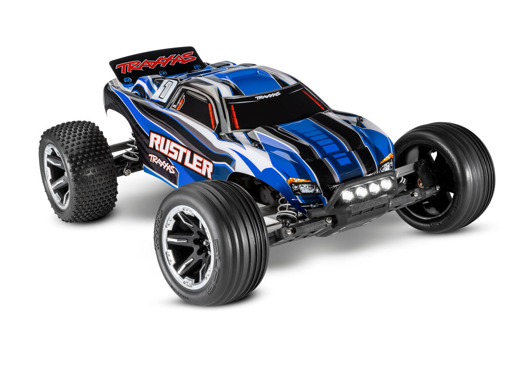 Traxxas Rustler 1/10 Scale Monster Truck 2WD with XL-5 ESC Led Lights Battery and Charger 37054-61