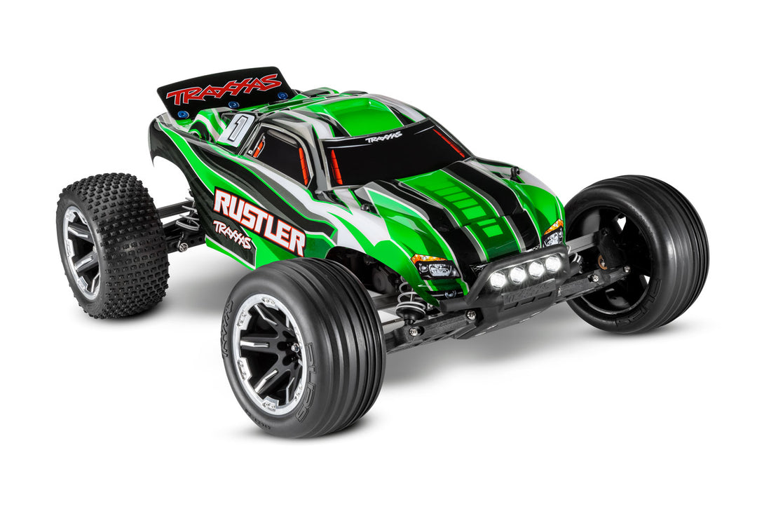 Traxxas Rustler 1/10 Scale Monster Truck 2WD with XL-5 ESC Led Lights Battery and Charger 37054-61