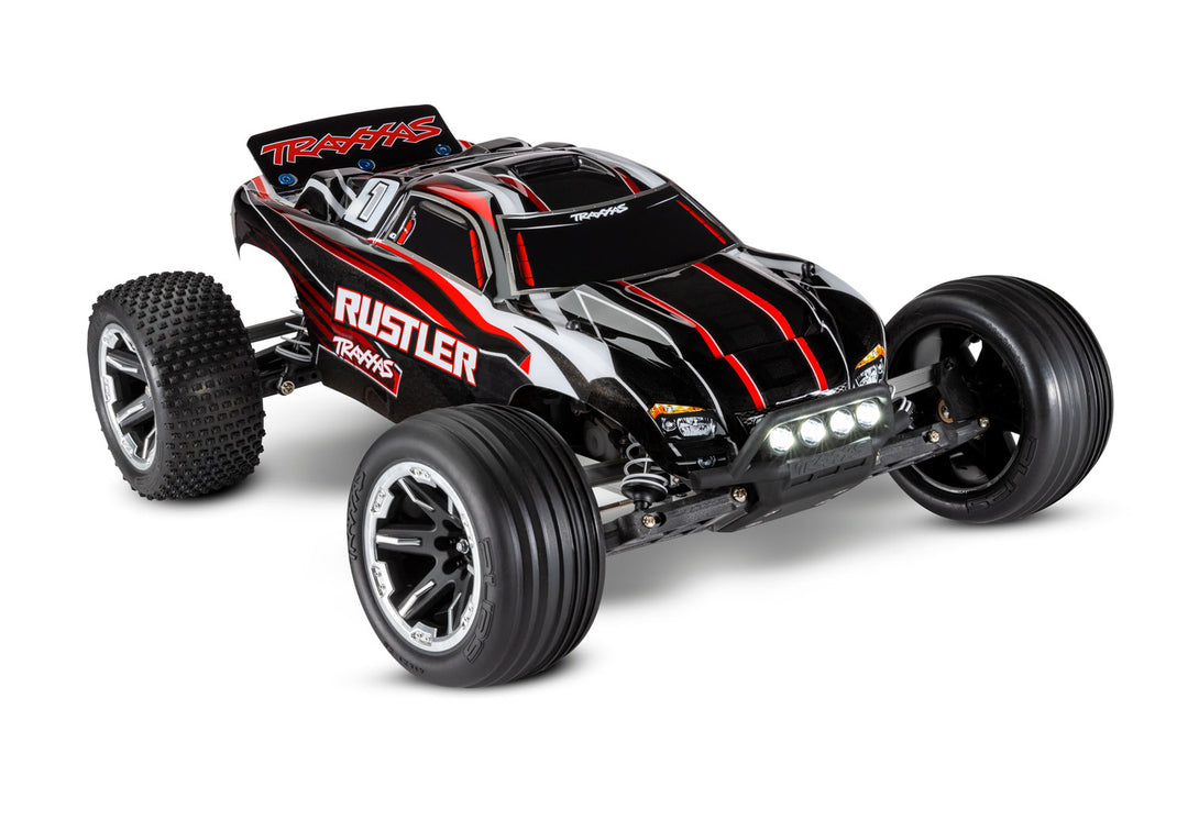 Traxxas Rustler 1/10 Scale Monster Truck 2WD with XL-5 ESC Led Lights Battery and Charger 37054-61