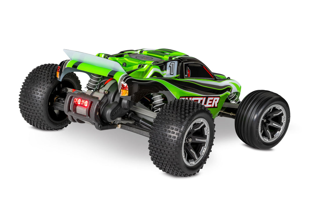 Traxxas Rustler 1/10 Scale Monster Truck 2WD with XL-5 ESC Led Lights Battery and Charger 37054-61