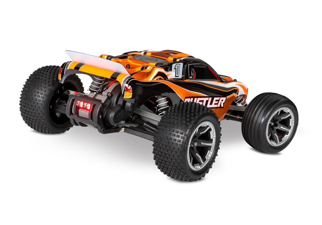 Traxxas Rustler 1/10 Scale Monster Truck 2WD with XL-5 ESC Led Lights Battery and Charger 37054-61