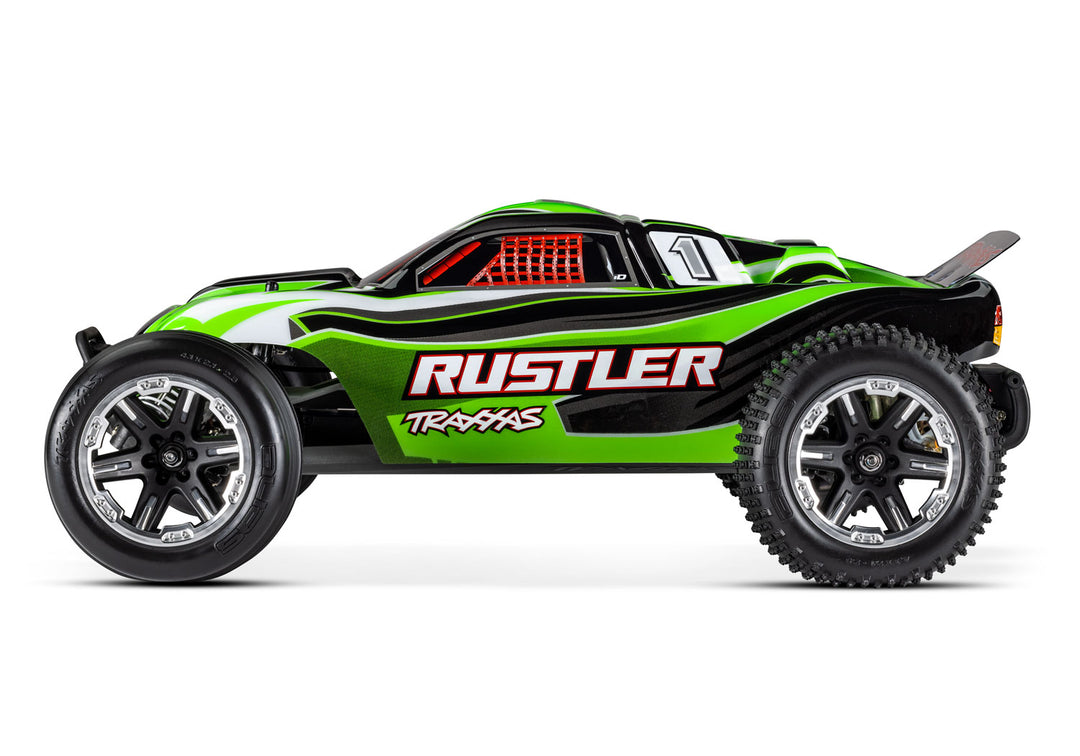 Traxxas Rustler 1/10 Scale Monster Truck 2WD with XL-5 ESC Led Lights Battery and Charger 37054-61