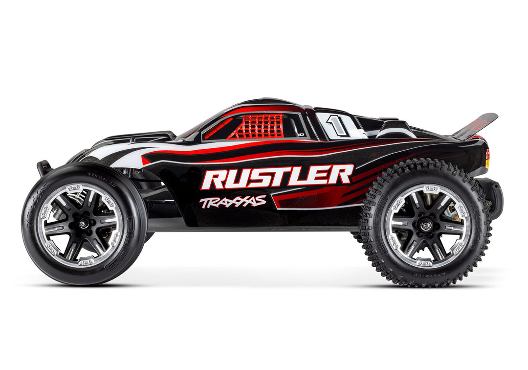 Traxxas Rustler 1/10 Scale Monster Truck 2WD with XL-5 ESC Led Lights Battery and Charger 37054-61