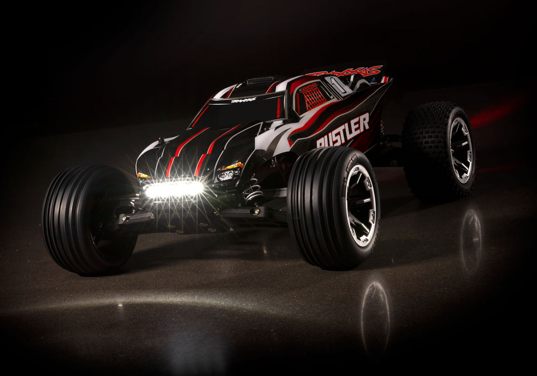 Traxxas Rustler 1/10 Scale Monster Truck 2WD with XL-5 ESC Led Lights Battery and Charger 37054-61