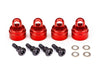 Traxxas 3767X Shock caps aluminum (red-anodized) (4) (fits all Ultra Shocks) - Excel RC