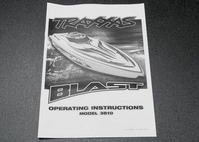Traxxas 3899X Owner's manual Blast - Excel RC