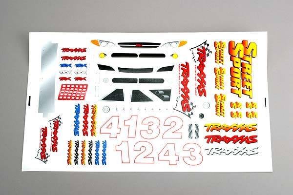 Traxxas 4213 Decal sheet Street Sport -Discontinued - Excel RC