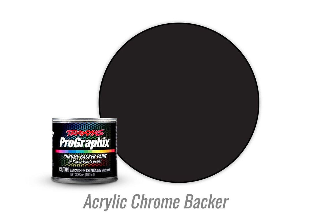 Traxxas ProGraphix Paint Black Acrylic Chrome Backer 3.38 oz - Excel RC